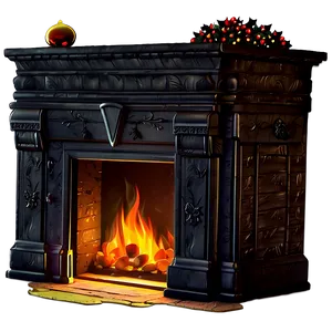 Luxurious Christmas Fireplace Decor Png 06262024 PNG Image