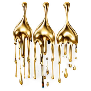 Luxurious Gold Glitter Drip Accent Png Lwu PNG Image