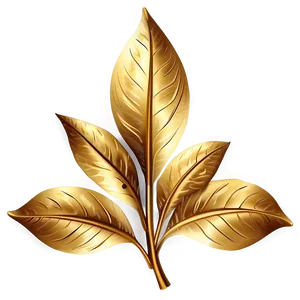 Luxurious Gold Leaves Png 06262024 PNG Image