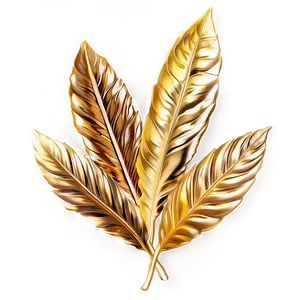 Luxurious Gold Leaves Png Nem PNG Image