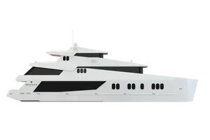 Luxury Bravada Yacht Side View PNG Image