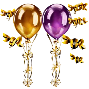 Luxury Gold Balloon Png Aor PNG Image