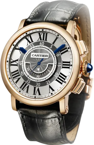 Luxury Gold Cartier Watch PNG Image