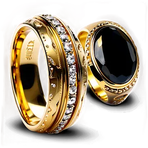 Luxury Gold Rings Png Jhe85 PNG Image