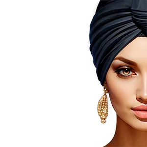 Luxury Gold-threaded Turban Png Moe86 PNG Image