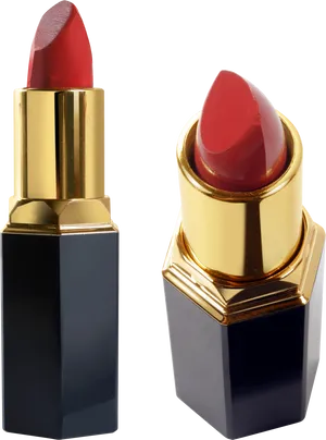 Luxury Lipsticks Isolated PNG Image