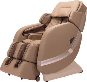 Luxury Massage Chair Brown PNG Image