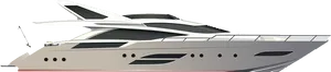 Luxury Yacht Side View PNG Image