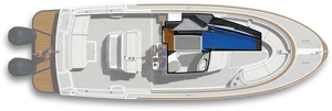 Luxury Yacht Top View Layout.png PNG Image