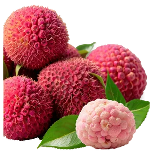 Lychee With Leaf Png Sqf37 PNG Image