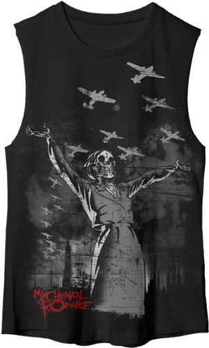 M C R Skeleton Angel Tank Top PNG Image