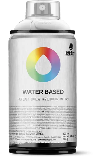 M T N Water Based Spray Paint Can PNG Image