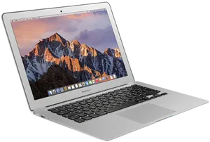 Mac Book Air Silver Open PNG Image