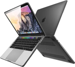 Mac Book Pro Openand Closed View PNG Image