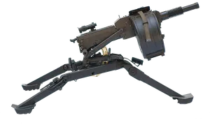 Machine Gunon Tripod PNG Image