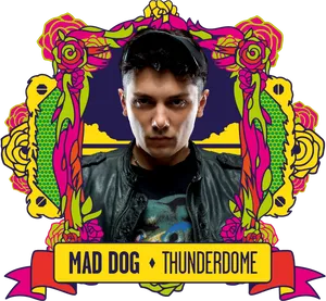 Mad Dog Thunderdome Graphic Design PNG Image