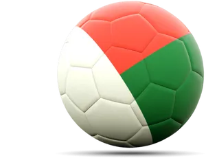 Madagascar Flag Soccer Ball PNG Image