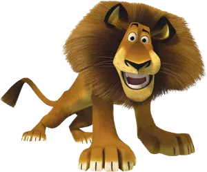 Madagascar Lion Character PNG Image