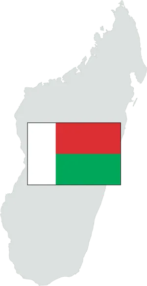 Madagascar Mapand Flag PNG Image