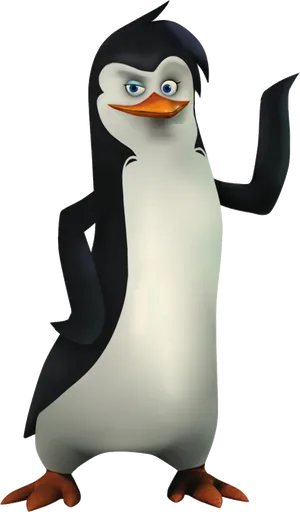 Madagascar Penguin Character PNG Image