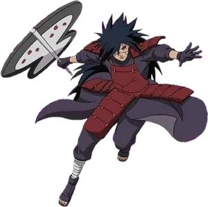 Madara_ Uchiha_ Action_ Pose PNG Image