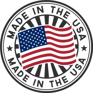 Madein U S A Flag Emblem PNG Image