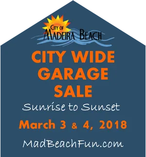 Madeira Beach Garage Sale Event2018 PNG Image