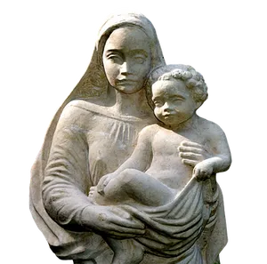 Madonnaand Child Statue PNG Image