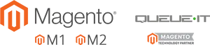 Magento Queue It Partnership Logos PNG Image