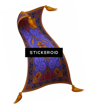 Magic Carpet Design Floating Illustration PNG Image