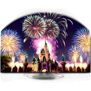 Magic Kingdom Fireworks Display Png 32 PNG Image