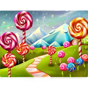 Magical Candyland Landscape Png 53 PNG Image