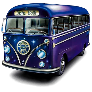 Magical Cartoon Bus Png Qpr65 PNG Image