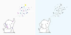 Magical Elephant Sneezing Stars.jpg PNG Image