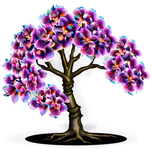 Magical Flower Tree Scene Png 48 PNG Image