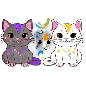 Magical Kawaii Cat Sketch Png 06242024 PNG Image