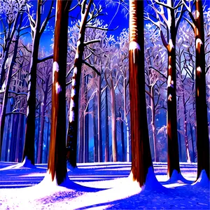 Magical Snowfall Forest Png Mrl PNG Image