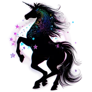 Magical Unicorn Silhouette Png Vud19 PNG Image