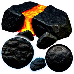 Magma And Rocks Png 06292024 PNG Image