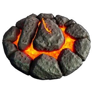 Magma And Rocks Png Qdf14 PNG Image