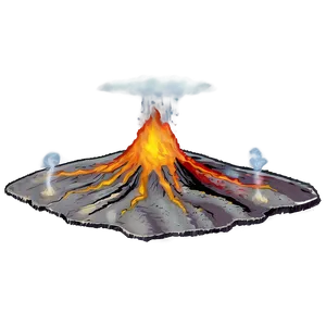 Magma Volcanic Activity Png Qre PNG Image