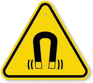 Magnetic Field Warning Sign PNG Image