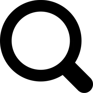 Magnifying Glass Icon Silhouette PNG Image