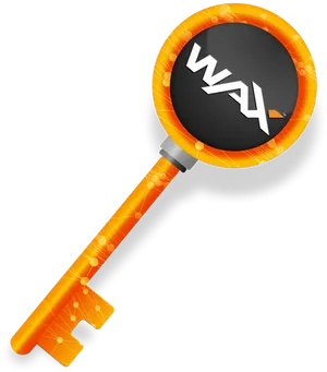 Magnifying Glass Key Design PNG Image