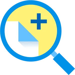 Magnifying Glass Plus Sign Icon PNG Image