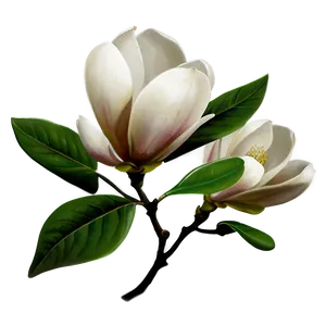 Magnolia Flower Illustration Png 06252024 PNG Image