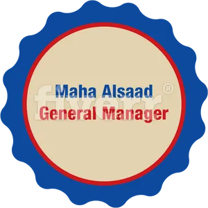 Maha Alsaad General Manager Badge PNG