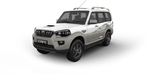 Mahindra Scorpio S U V White PNG Image