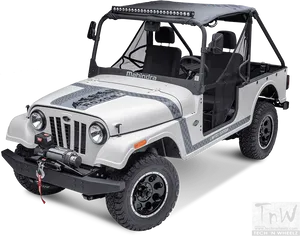 Mahindra Thar Offroad Vehicle White PNG Image