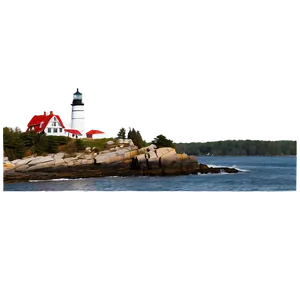 Maine Lighthouse View Png 80 PNG Image